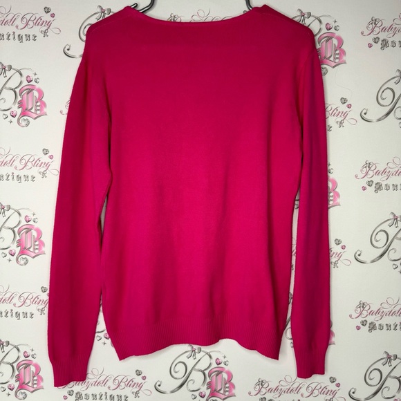 Max & Lai sweater pink bright fuchsia wool cotton and cashmere soft luxury warm - Picture 2 of 6